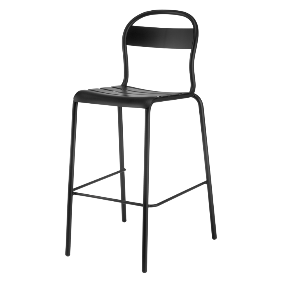 Banco Alto para Barra Resistente a Rayos UV - COLOS STECCA 5 - Varios Colores - para Ambiente Salino - STECCA 5 - Colos - NOGAL BEAT - Bancos