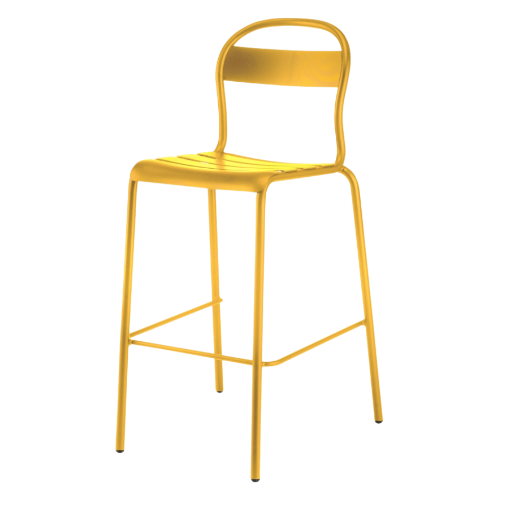 Banco Alto para Barra Resistente a Rayos UV - COLOS STECCA 5 - Varios Colores - para Ambiente Salino - STECCA 5 - Colos - NOGAL BEAT - Bancos