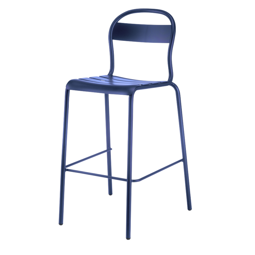 Banco Alto para Barra Resistente a Rayos UV - COLOS STECCA 5 - Varios Colores - para Ambiente Salino - STECCA 5 - Colos - NOGAL BEAT - Bancos