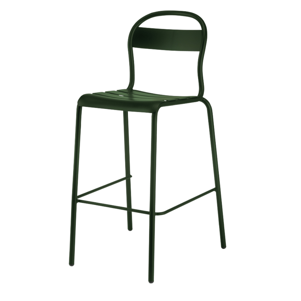 Banco Alto para Barra Resistente a Rayos UV - COLOS STECCA 5 - Varios Colores - para Ambiente Salino - STECCA 5 - Colos - NOGAL BEAT - Bancos