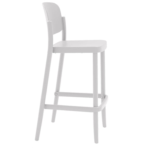 BANCO COLOS PIAZZA 3A | Banco Alto para Barra Libre Bar Hotel Restaurante | 75 cm | Diseño Vintage Minimalista | Resistente Rayos UV | Interior + Exterior - PIAZZA 3A - Colos - NOGAL BEAT - Bancos