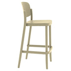 BANCO COLOS PIAZZA 3A | Banco Alto para Barra Libre Bar Hotel Restaurante | 75 cm | Diseño Vintage Minimalista | Resistente Rayos UV | Interior + Exterior - PIAZZA 3A - Colos - NOGAL BEAT - Bancos