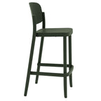 BANCO COLOS PIAZZA 3A | Banco Alto para Barra Libre Bar Hotel Restaurante | 75 cm | Diseño Vintage Minimalista | Resistente Rayos UV | Interior + Exterior - PIAZZA 3A - Colos - NOGAL BEAT - Bancos