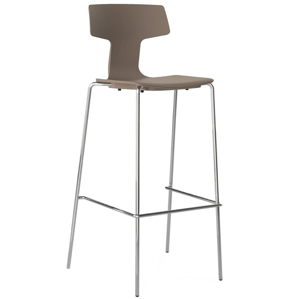 BANCO COLOS SPLIT 3B | Banco para Bar Restaurante Cafetería | 65 cm | Varios Colores | Resistente Rayos UV | Interior + Exterior - SPLIT 3B - Colos - NOGAL BEAT - Bancos