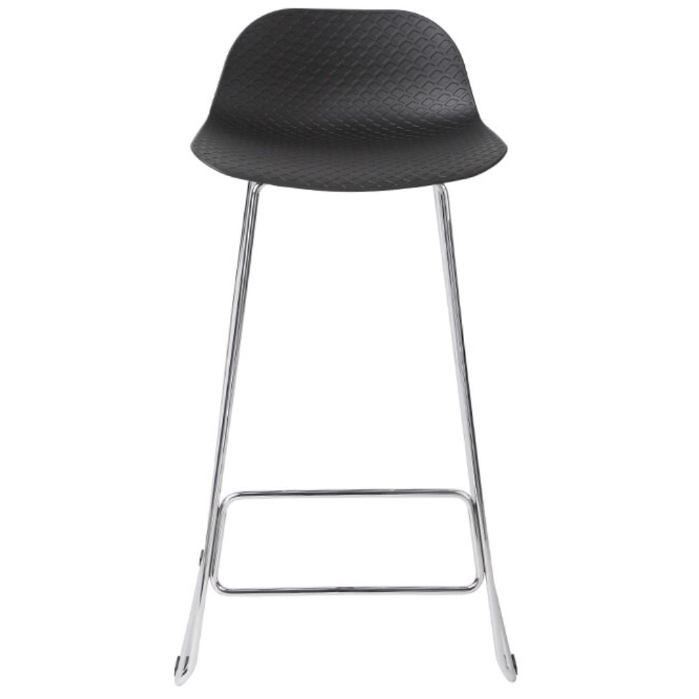 Banco Comercial Para Restaurante - TECHNO BANCO STEEL - Varios Colores - Metal - BANCO STEEL Negro - Techno - NOGAL BEAT - 