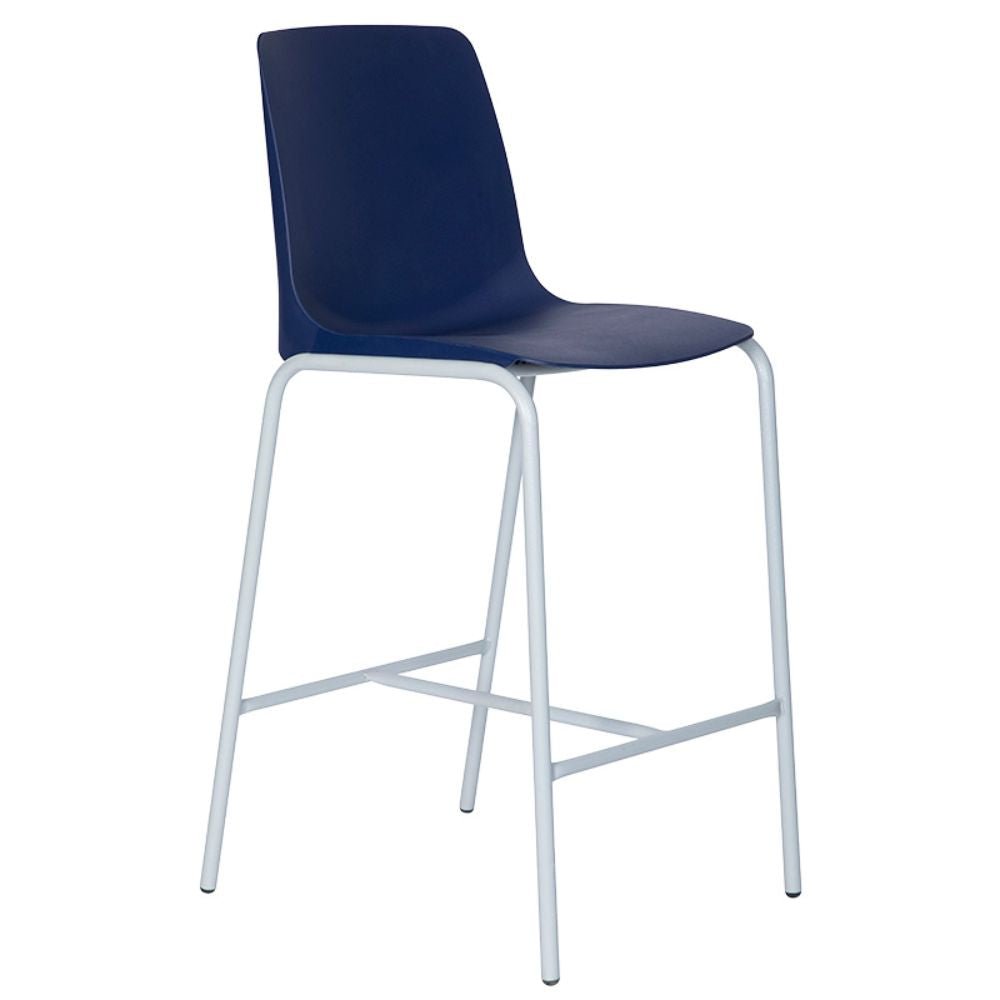 BANCO NOGAL BEAT PL - 31 | Banco Restaurante | Respaldo Asiento Polipropileno | Estructura Tubo Redondo | Descansa Pies | Regatón Antiderrapante Polipropileno | Interior - PL - 31 - ALBAR - NOGAL BEAT - Banco para bar