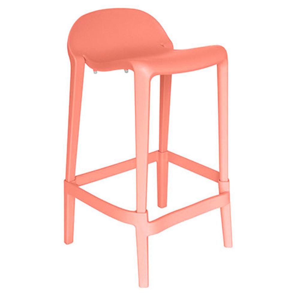 BANCO OFFIHO JOYOUS OHV-82 | Banco Diseño Ergonómico Barra Desayunador | Sin Brazos | Polipropileno | Interior | Resistente Intemperie Rayos UV Ambiente Salino Restaurante Bar Cafetería Colorido s Plástico Terraza