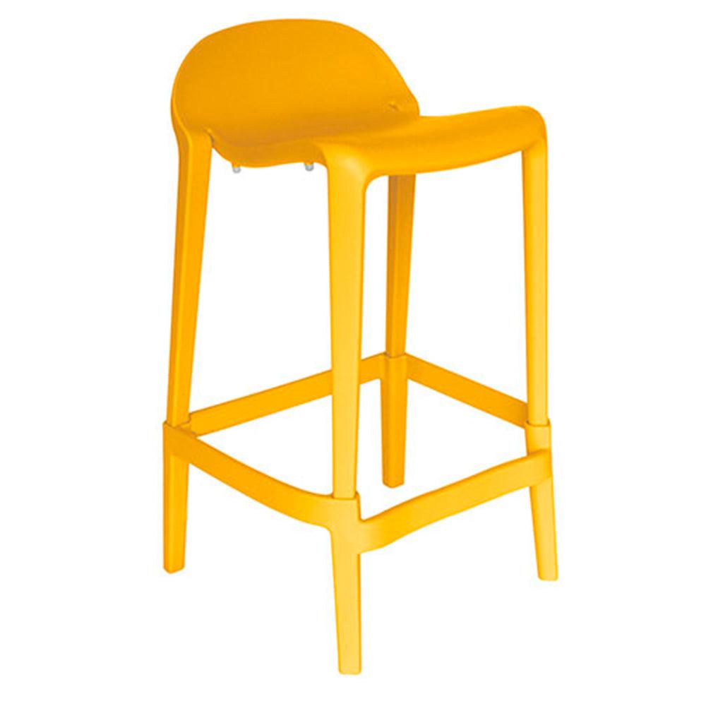 BANCO OFFIHO JOYOUS OHV-82 | Banco Diseño Ergonómico Barra Desayunador | Sin Brazos | Polipropileno | Interior | Resistente Intemperie Rayos UV Ambiente Salino Restaurante Bar Cafetería Colorido s Plástico Terraza