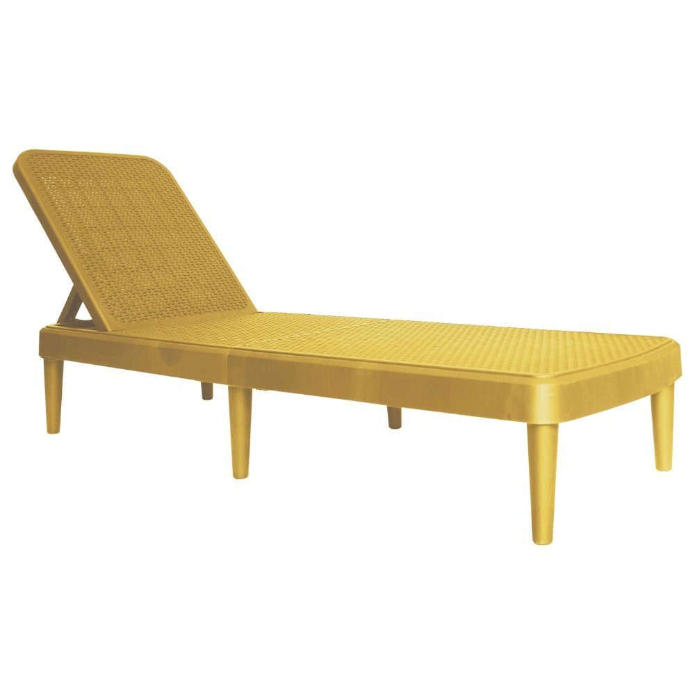 CAMASTRO OFFIHO TAHITI OHV-7030 | Camastro para Playas Hoteles Albercas | Resistente Rayos UV Ambiente Salino | Imitación Mimbre Polipropileno | Interior + Exterior| Terrazas Jardín Casa Verano Diseño Interior Interiorismo Piscina Hostal Loft