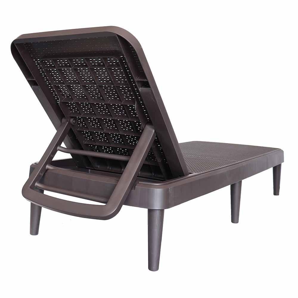 CAMASTRO OFFIHO TAHITI OHV-7030 | Camastro para Playas Hoteles Albercas | Resistente Rayos UV Ambiente Salino | Imitación Mimbre Polipropileno | Interior + Exterior| Terrazas Jardín Casa Verano Diseño Interior Interiorismo Piscina Hostal Loft