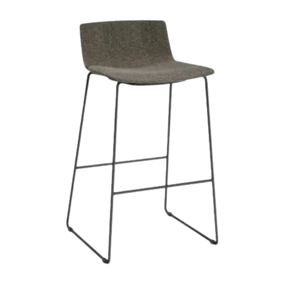 TABURETE RESOL SKIN PATIN FULLY UPHOLSTERED | Taburete Ocasional para Comedor | 73 cm | Inyectado en Polipropileno | Tapizado Estructura de Acero | Interior - 85982 + EGL49 - Resol - NOGAL BEAT - Taburete