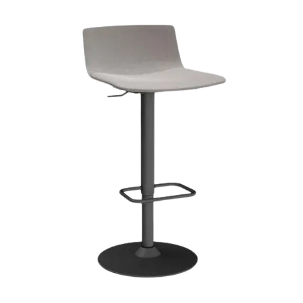 TABURETE RESOL SKIN PIE CENTRAL FULLY UPHOLSTERED | Taburete Ocasional para Comedor | 77 cm | Inyectado en Polipropileno | Tapizado Pie de Acero | Interior - 85983 + CSE02 - Resol - NOGAL BEAT - Taburete