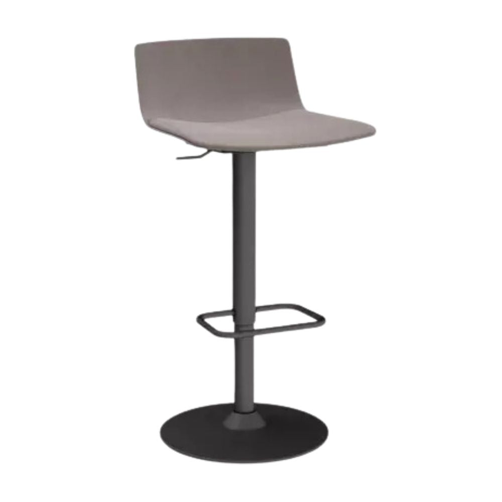 TABURETE RESOL SKIN PIE CENTRAL FULLY UPHOLSTERED | Taburete Ocasional para Comedor | 77 cm | Inyectado en Polipropileno | Tapizado Pie de Acero | Interior - 85983 + 60090 - Resol - NOGAL BEAT - Taburete