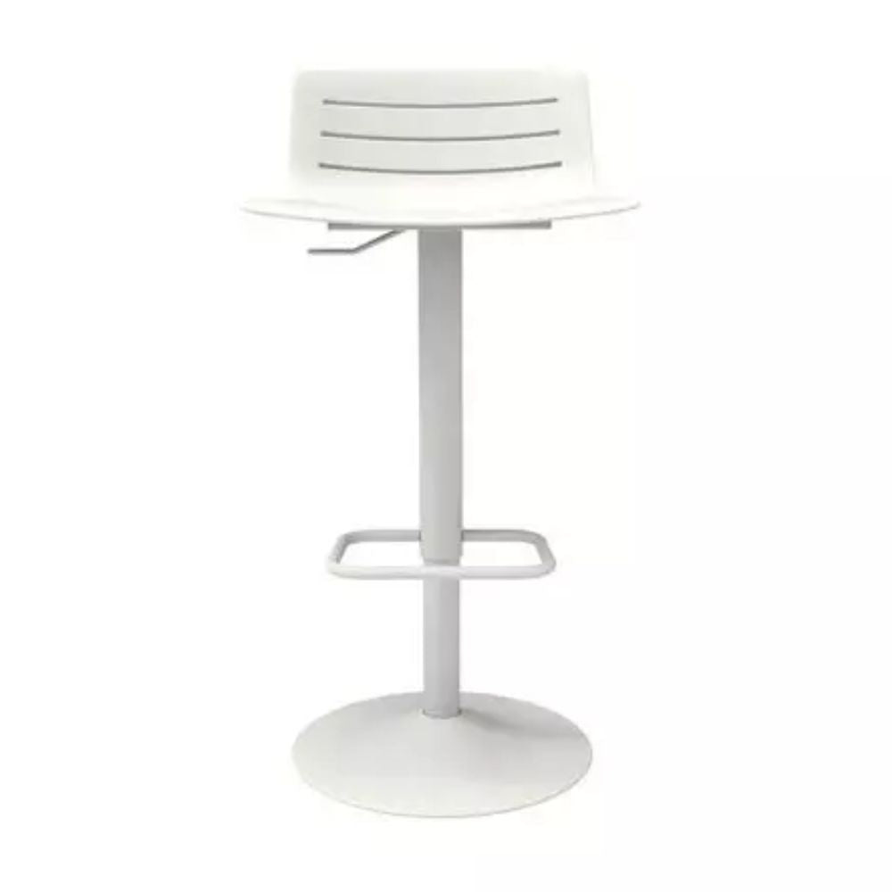 TABURETE RESOL SKIN PIE CENTRAL | Taburete Ocasional para Barra | 77 cm | Inyección PP Fibra de Vidrio | Estructura Acero Pintado | Interior - 03786 - Resol - NOGAL BEAT - Bancos