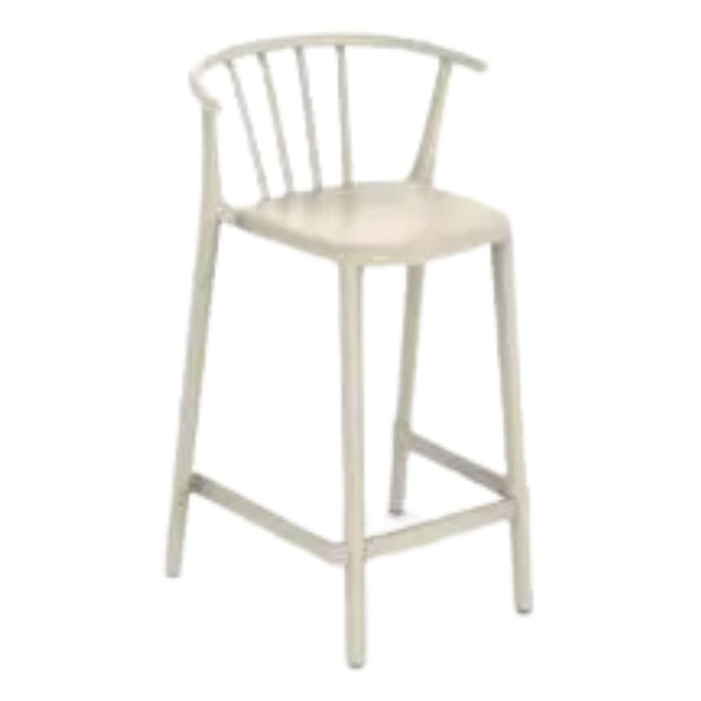 TABURETE RESOL WOODY MEDIO | Taburete Ocasional para Barra | 65.5 cm | Fibra de Vidrio Polipropileno | Protección UV | Interior + Exterior - 05452 - Resol - NOGAL BEAT - Bancos