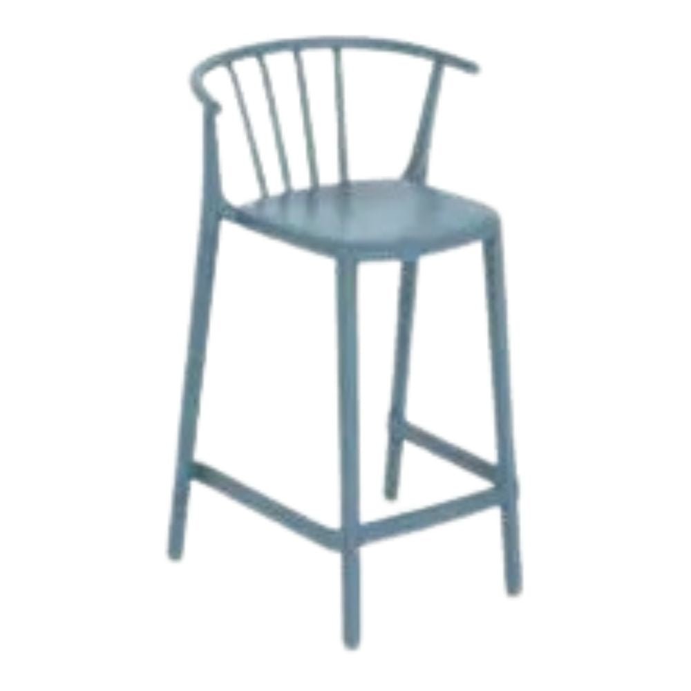 TABURETE RESOL WOODY MEDIO | Taburete Ocasional para Barra | 65.5 cm | Fibra de Vidrio Polipropileno | Protección UV | Interior + Exterior - 05455 - Resol - NOGAL BEAT - Bancos